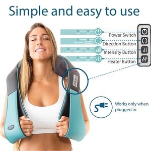 Shoulder and Neck Massager with Heat, Electric Deep Tissue Kneading Massager
